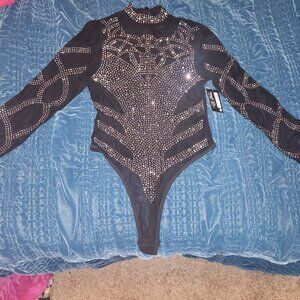Rhinestone body suit